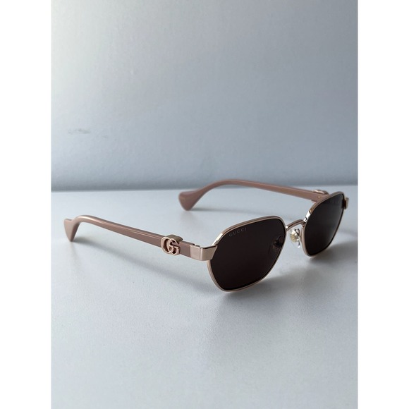 NEW Gucci GG1593S Rose Gold Violet Metal Sunglasses - Picture 5 of 7